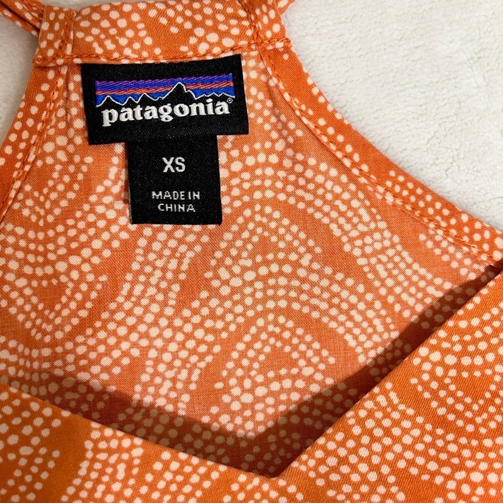 Patagonia Orange Sleeveless Midi Sundress - Picture 3 of 7